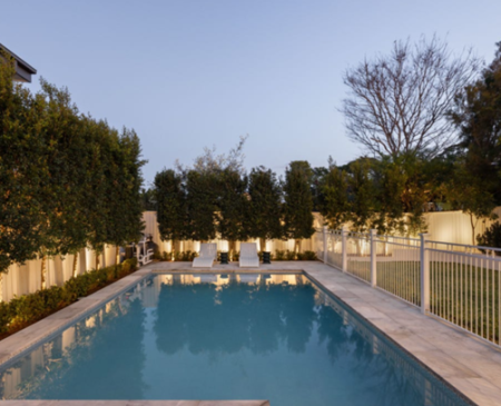 wynnum-pool-1 Sensational luxury swimming pool surrounded by landscaped gardens and exquisite lighting
